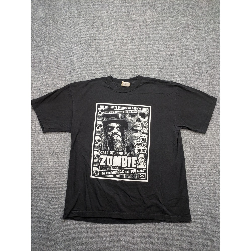 Rob Zombie Call of‎ the Zombie 1999 T Shirt Mens XL Black Winterland Horror Goth